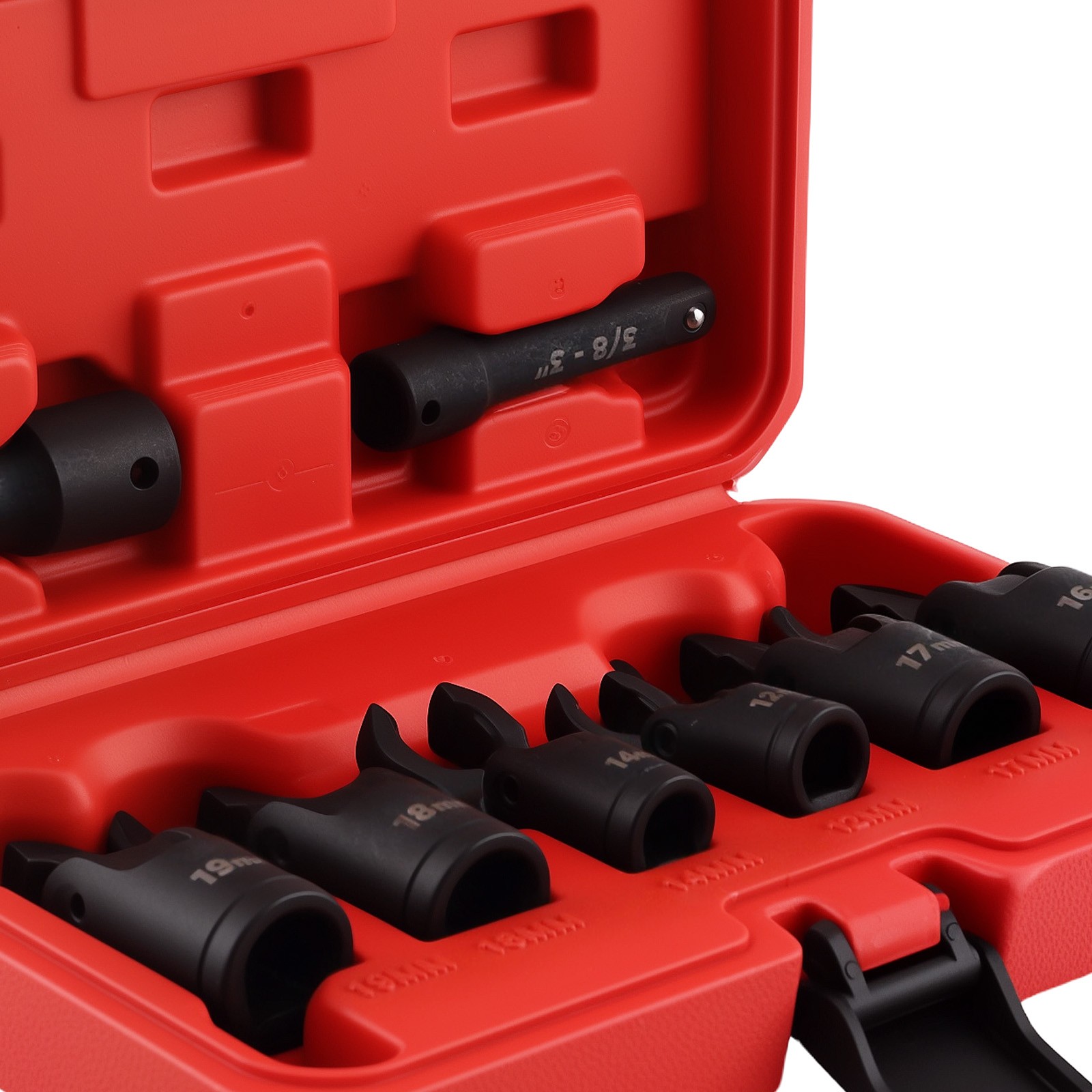 180° Flex Head Line Wrench Set 12-19mm for Brake Fuel System Service 8PC Kit