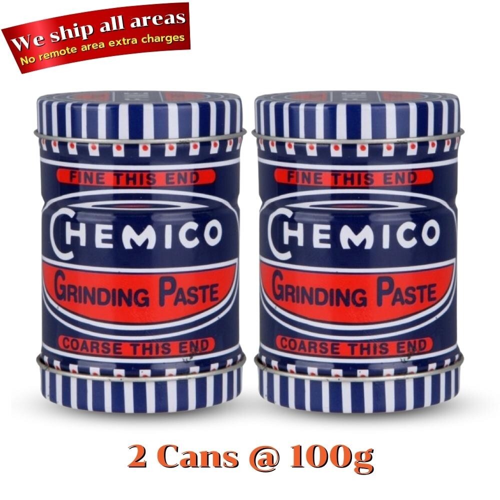 Chemico Valve Grinding Paste Fine Coarse Grade Double Ended Tin Engine 100g x 2