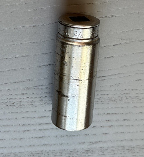 Snap-On #SFS241 3/4″ Chrome Deep Socket 3/8″ Drive 6PT USA Cosmetic Damage