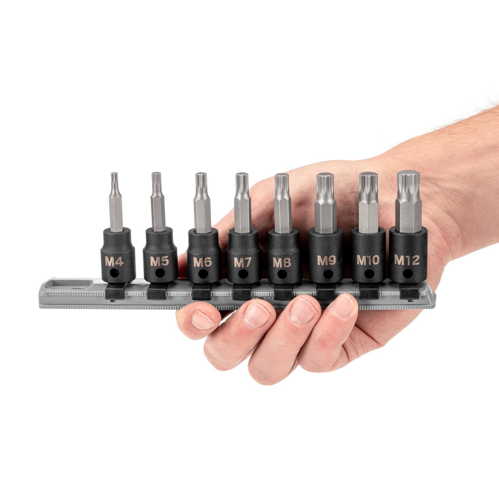 Tekton SIB91104 3/8″ Drive Triple Square Impact Bit Socket Set