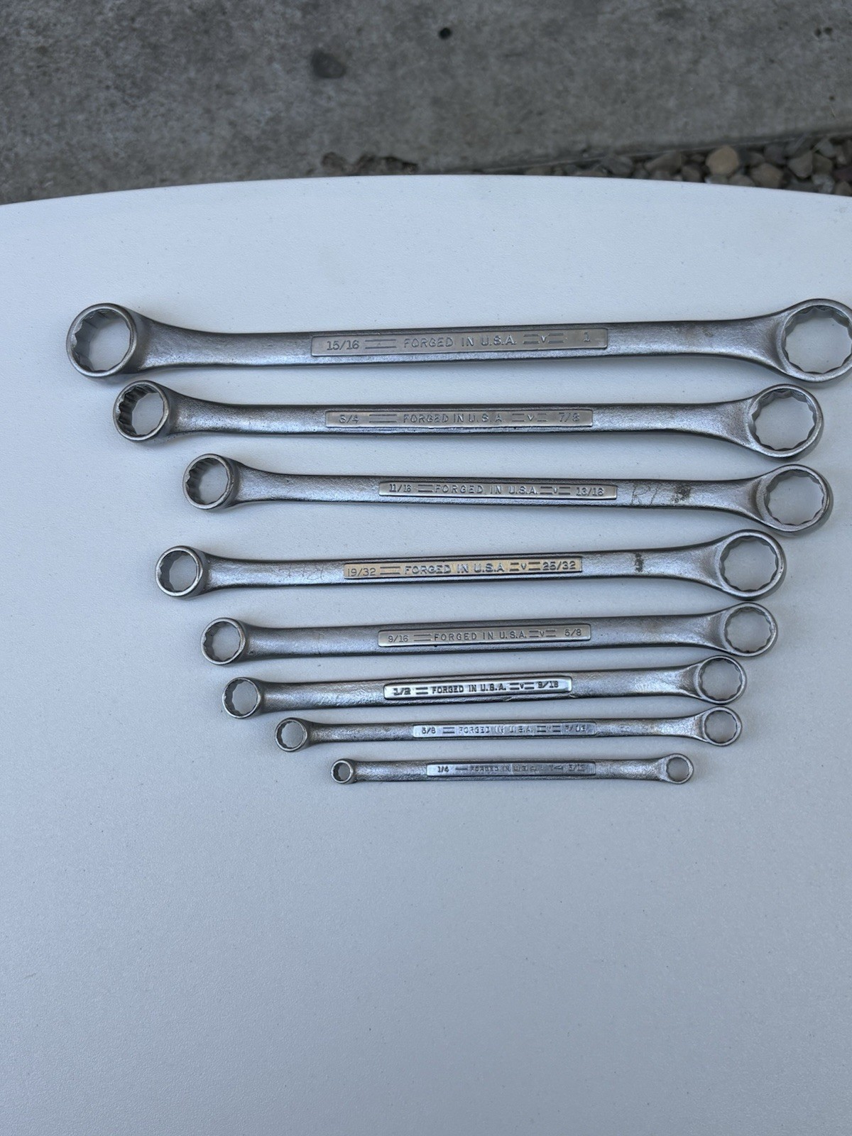 Vintage Craftsman Double End Combination Wrenches Set 8pc” 1/4×5/16 to 15/16×1 “