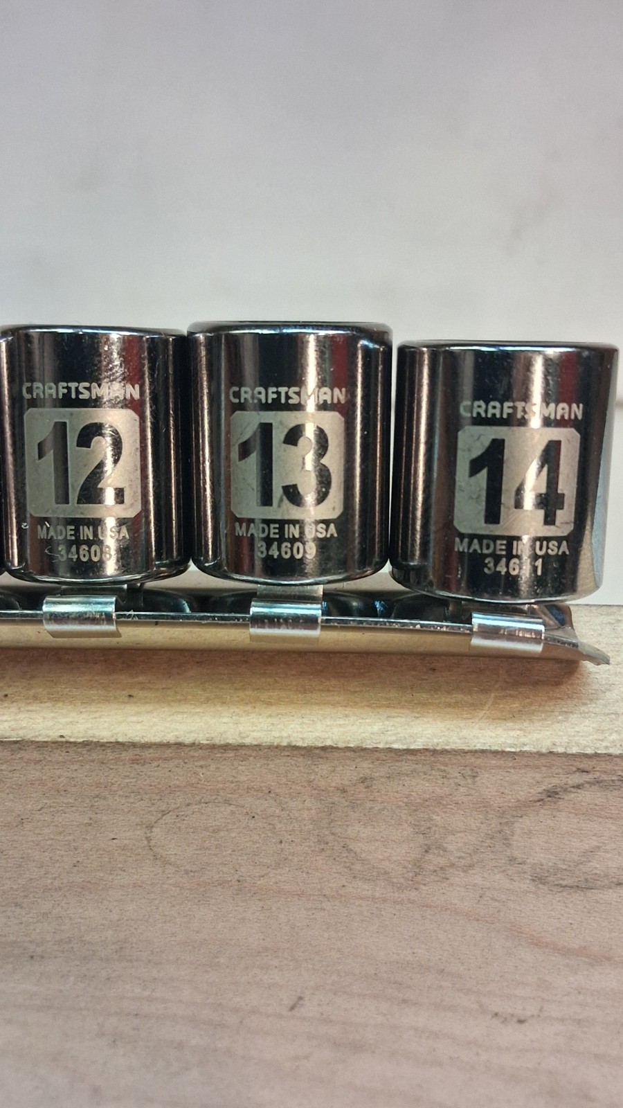 CRAFTSMAN EASY READ 12 PIECE 1/4″ DRIVE 6 POINT METRIC SOCKET SET 4MM-14MM *USA*