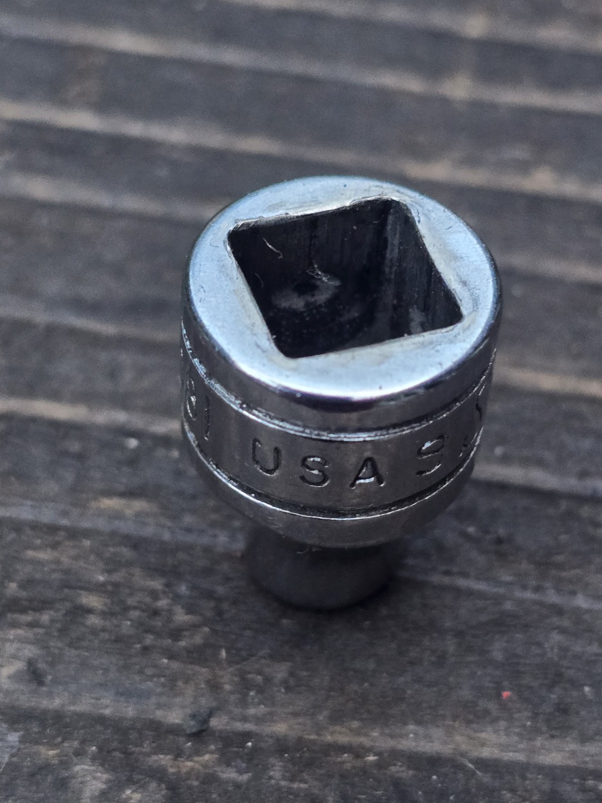Snap On Tools FS081 3/8″ Drive 6pt Shallow Socket USA 1959