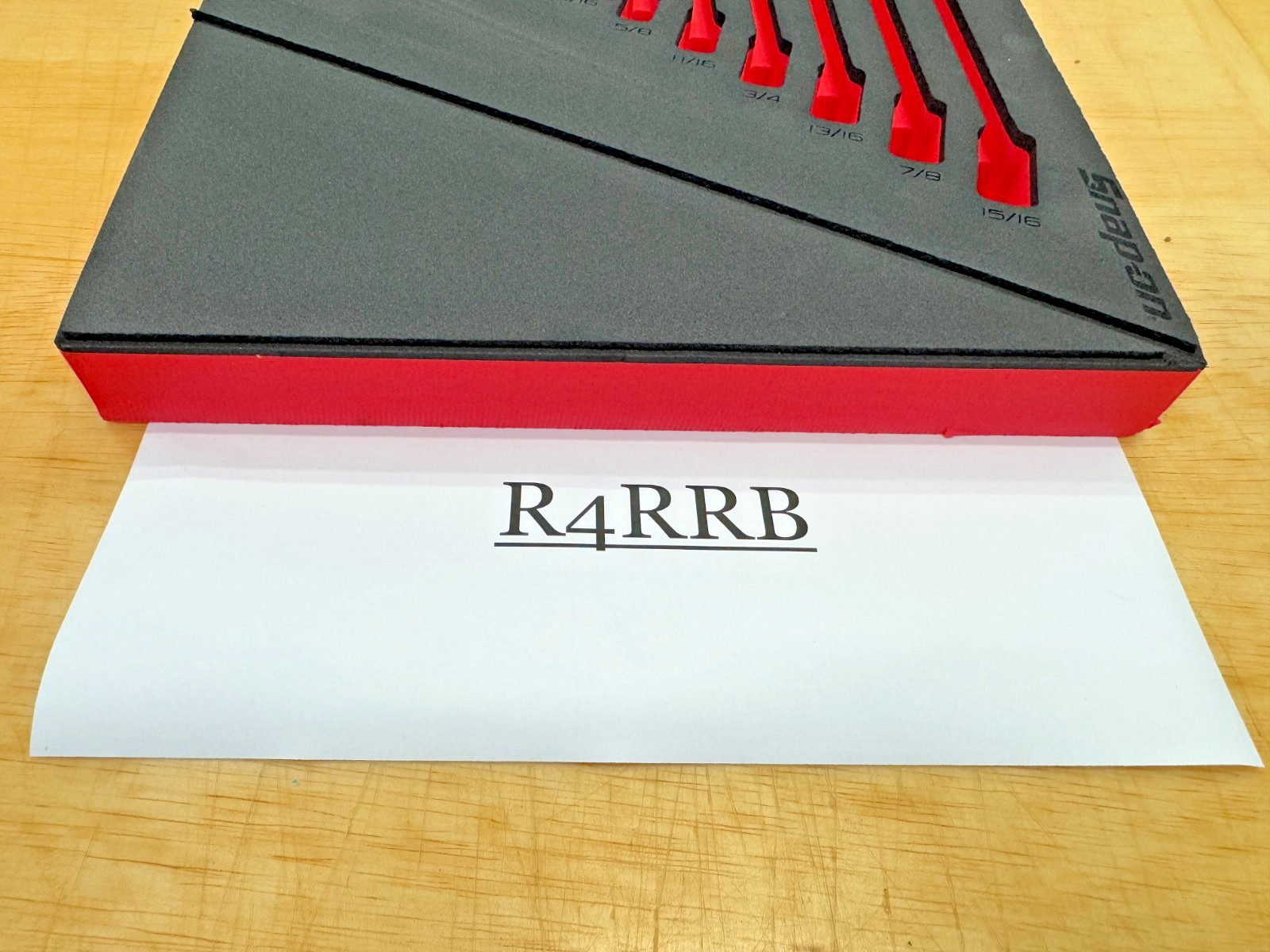 Snap-on Tools NEW RED FOAM ORGANIZER ONLY for 13pc SAE Combo Wrench Set FMWR03BR