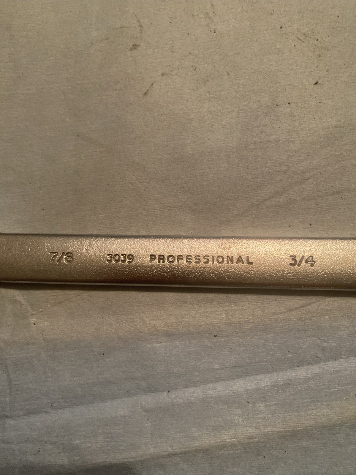 Proto Professional 3039 Double Open End Wrench. 3/4 and 7/8. Made In USA
