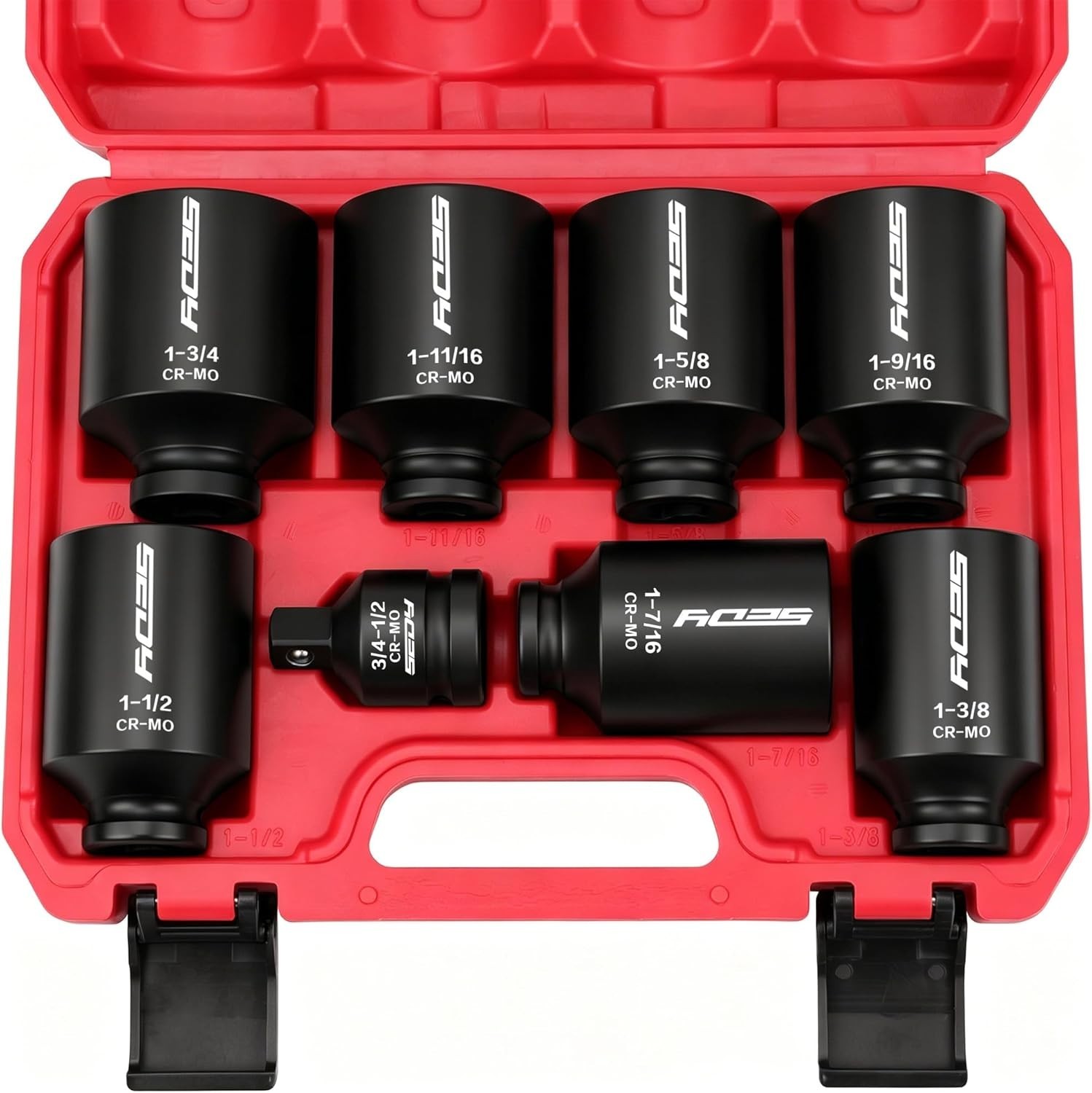 8-Piece 1/2″ Drive SAE Deep Impact Socket Set