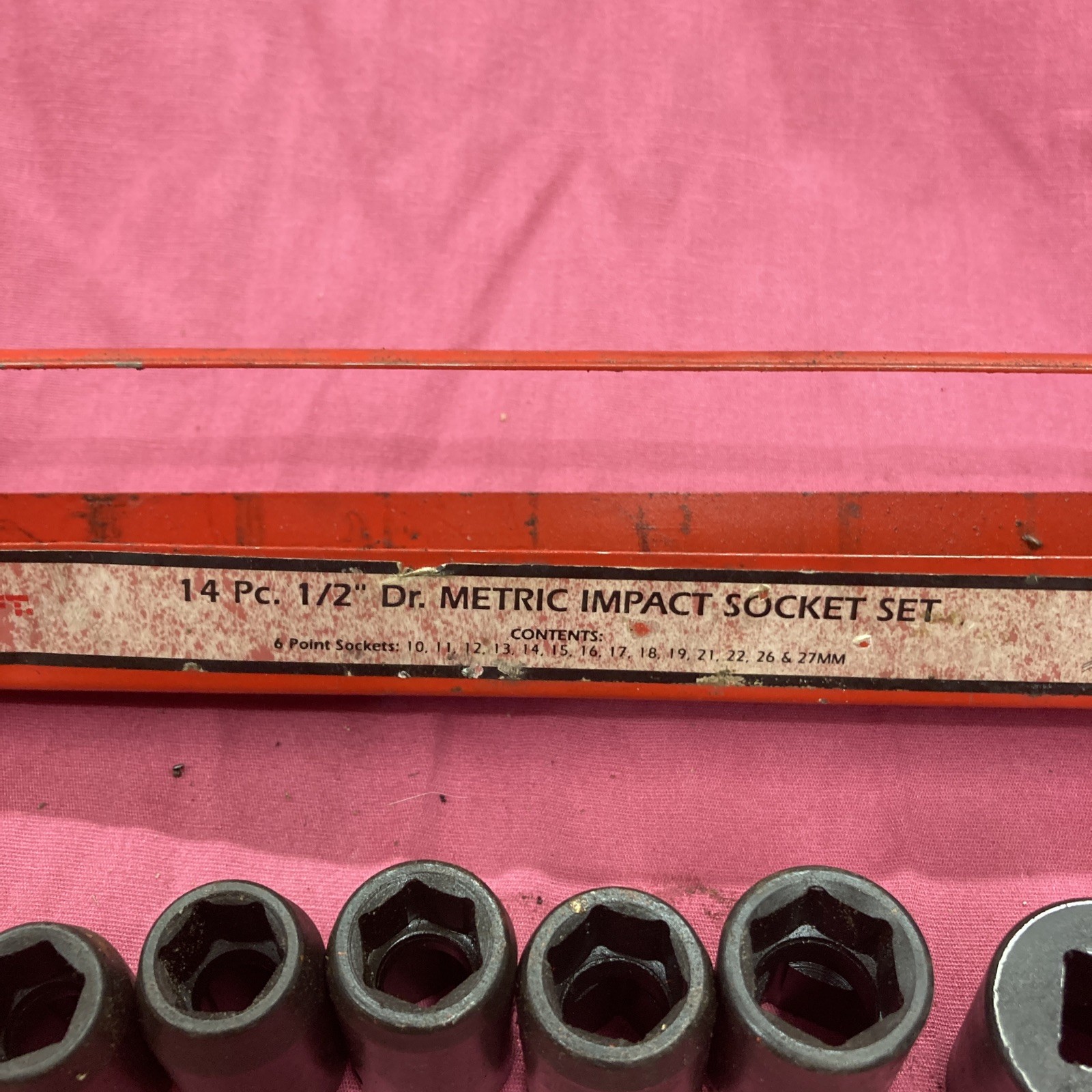 Napa Evercraft 1/2” Drive Metric Impact Socket Set 10,12,13,14,15,17, 21mm