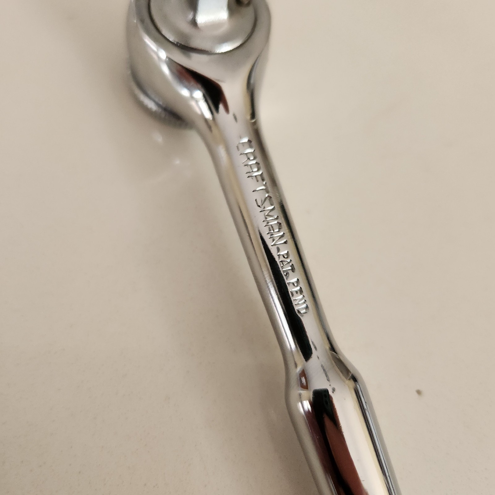 Vintage Craftsman 43771 EE 7 1/4″ Inch Drive Chrome Ratchet Thumb Wheel NICE!