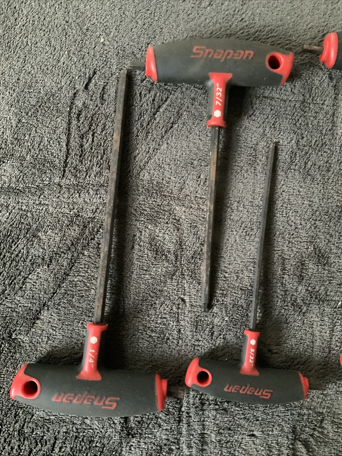 Snapon T-handle Hex Allen Set, 8pc, Red….…used….see Pics…