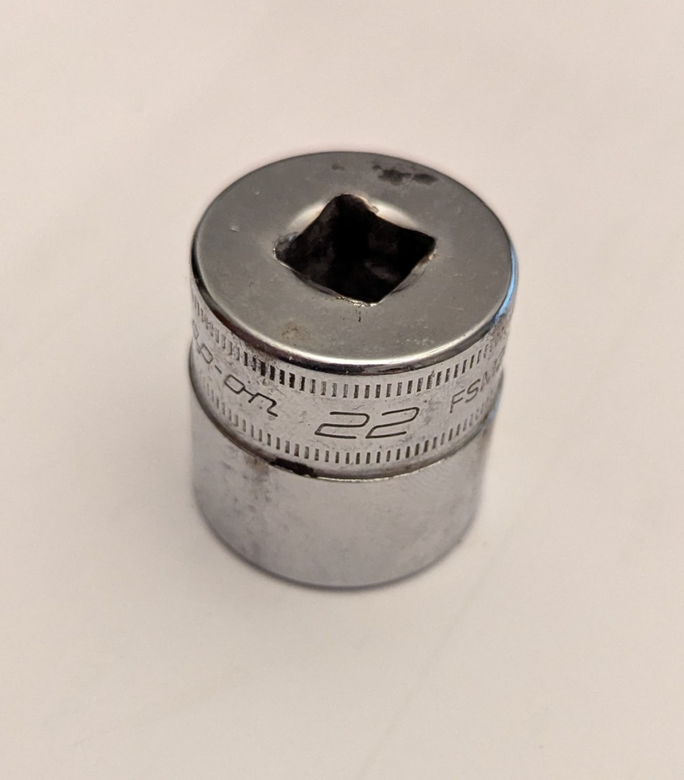 Snap-On Tools USA 3/8 Drive 22mm Metric 6 Point Shallow Chrome Socket FSM221