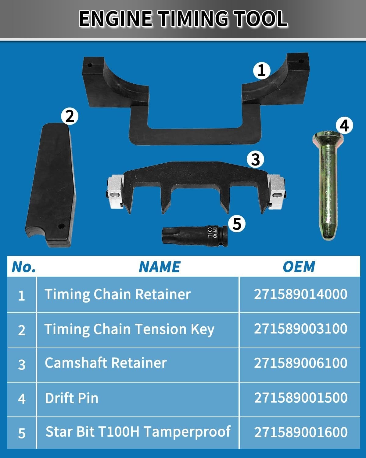 Engine Timing Tool Kit for Benz M271, Pro Camshaft Alignment Set