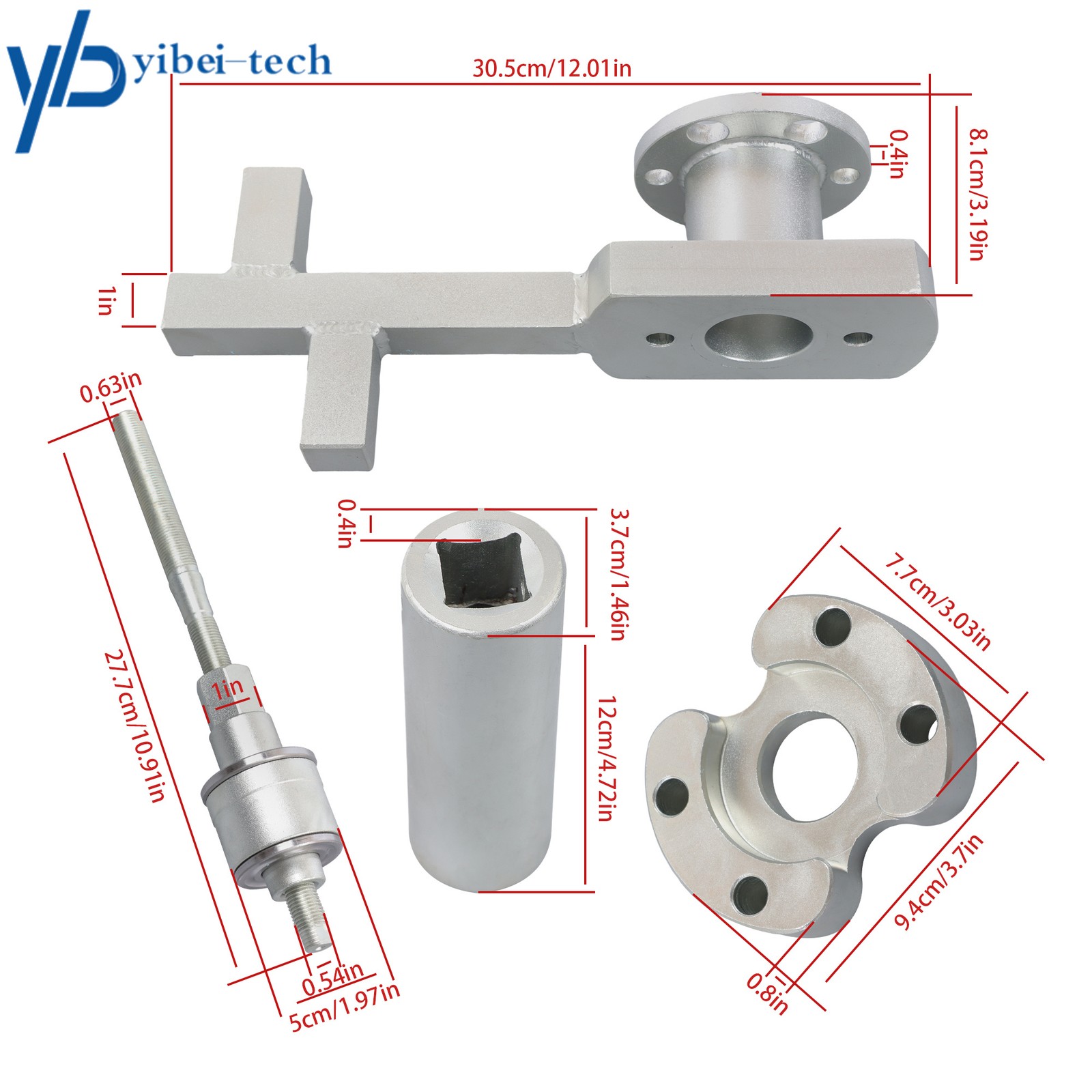 Portable Crankshaft Crank Puller Removal Tool Set For Land Rover 3.0 V6 5.0 V8