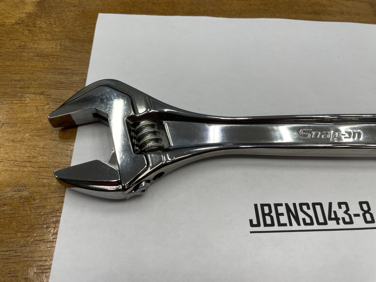 Snap-on Tools NEW 12″ Length Chrome Smooth Jaw Adjustable Wrench AD12BA
