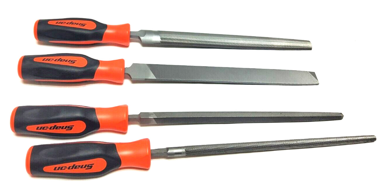 New Snap-on™ SGHBF600AO 4-piece Instinct Soft Grip Handle Mixed File Set Sealed