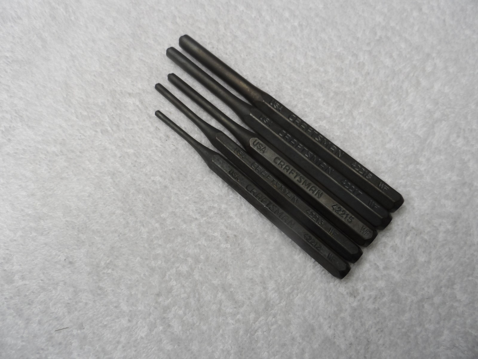 Craftsman Roll Pin Punch Set, made in USA (p/n 42212-13-15-17-18) – 5 pcs