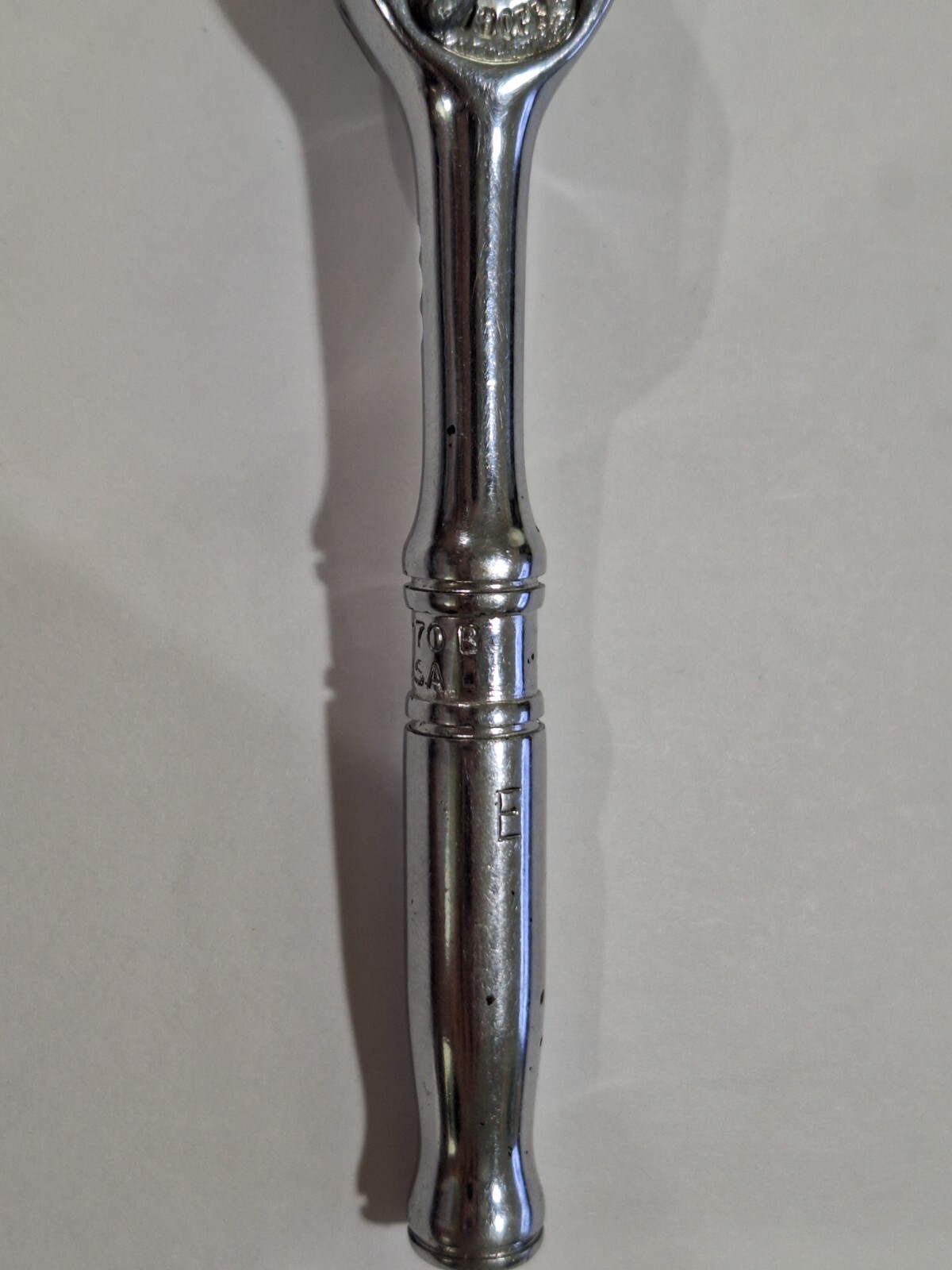 Vintage Snap-on 1/4″ Drive Ratchet TM70B Chrome Made in USA Underline Logo