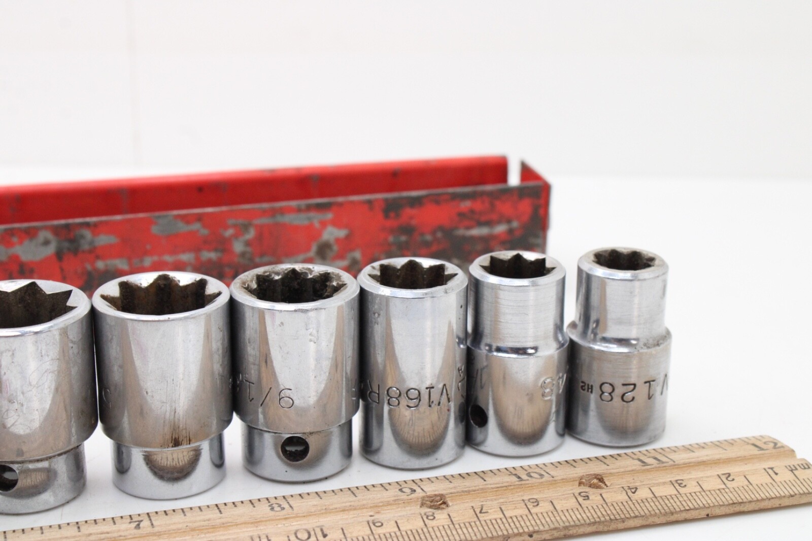 Mac Tools V128-V328 3/8″ – 7/8″ 1″ 1/2 Drive 8 Point SAE Chrome Socket Set