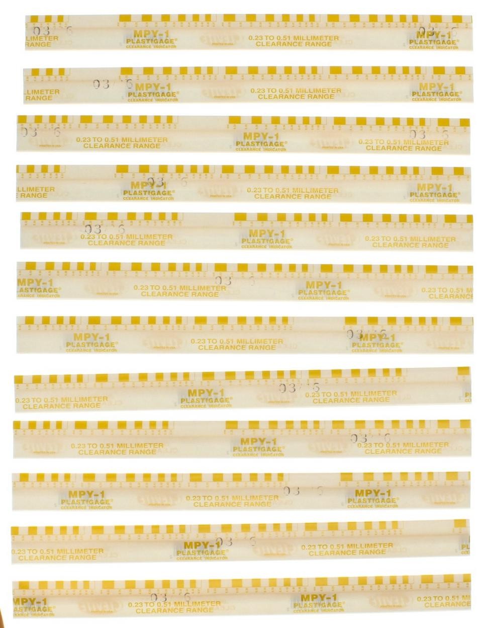 Clevite Bearing Clearance Gauge – YELLOW PLASTIGAGE .009-.020