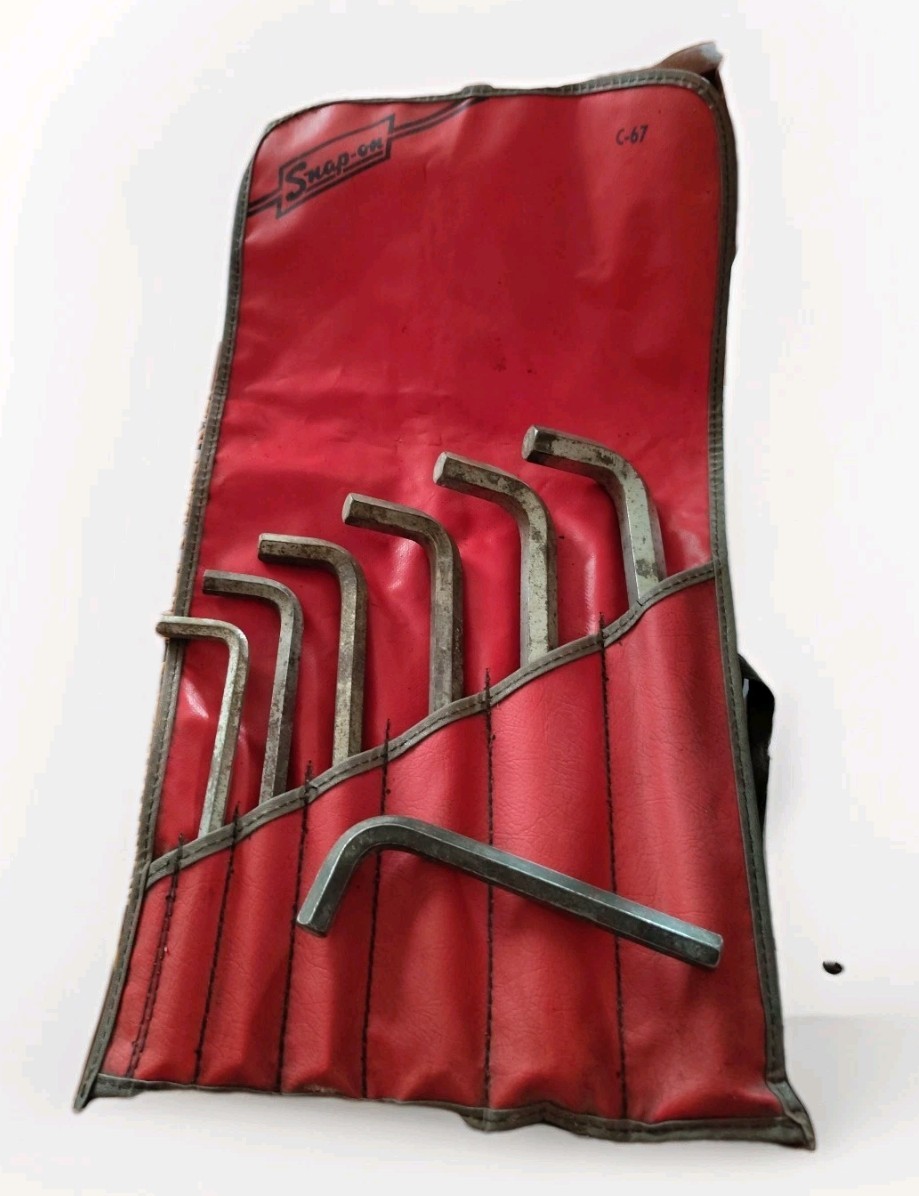 Snap On 1920-44 C-67 SAE Allen Hex Wrench Set Of 6 Case Extra 3/8
