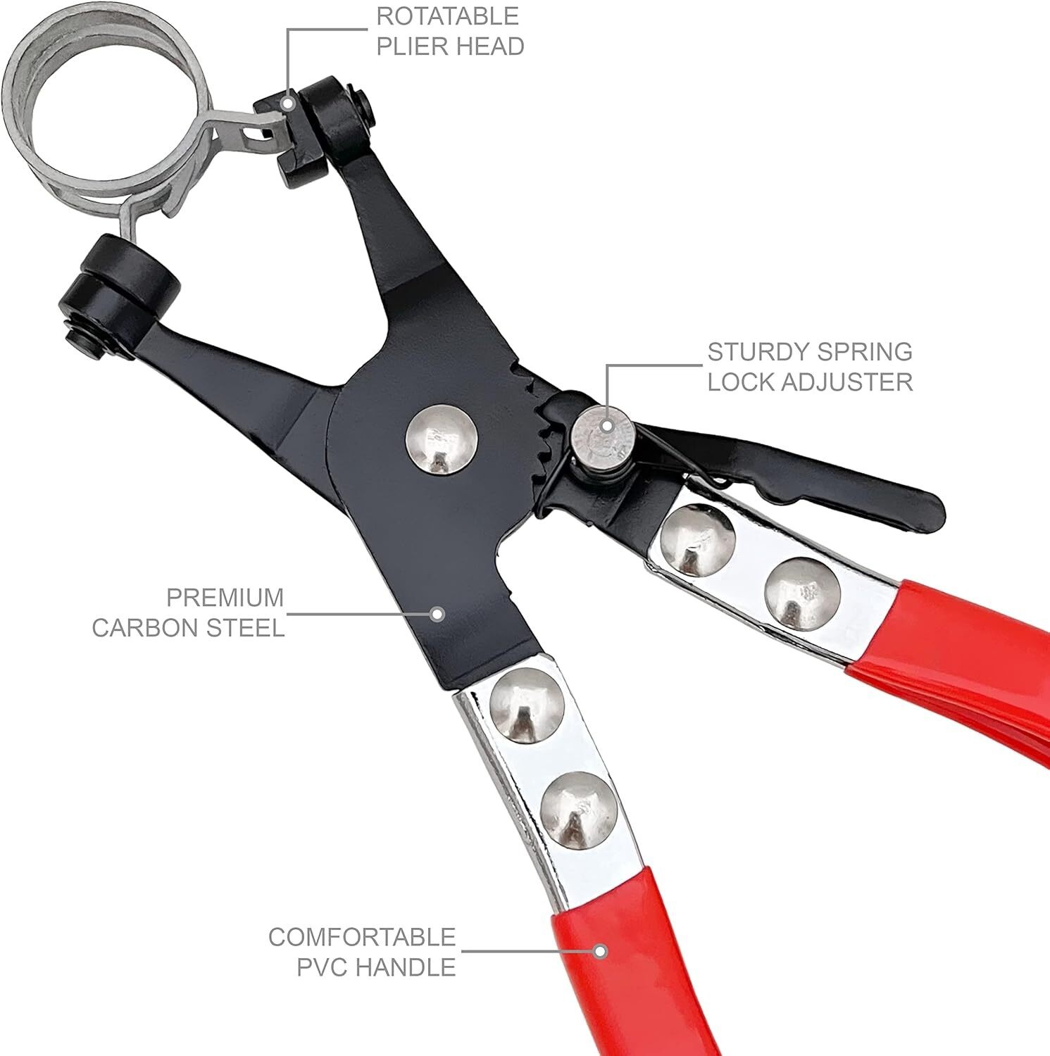 Automotive Hose Clamp Pliers Repair Tool with Swivel Flat Type Removal Car Tools
