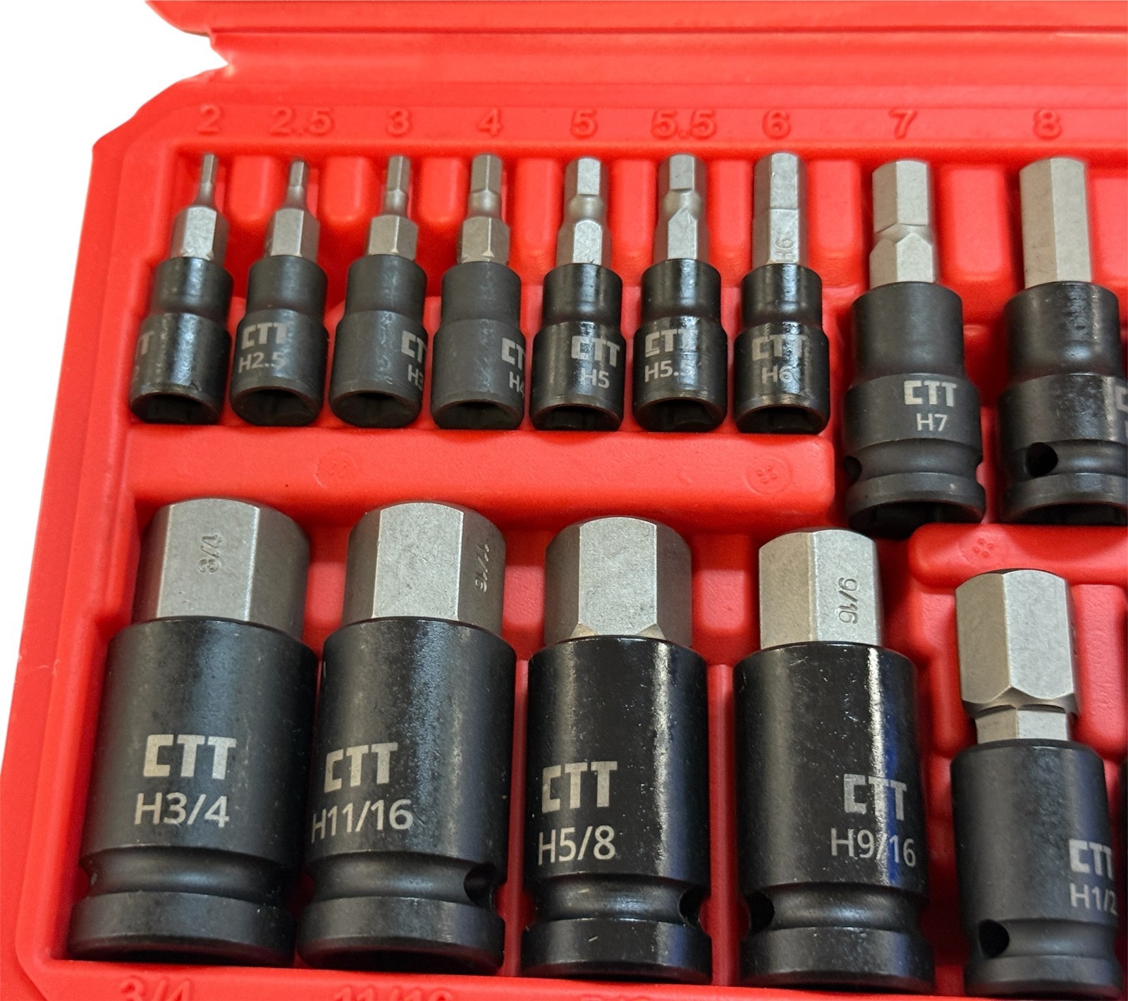 CALHAWK 32PC Hex Allen Master Socket Bit Set S2 Steel | SAE & Metric S2 Steel