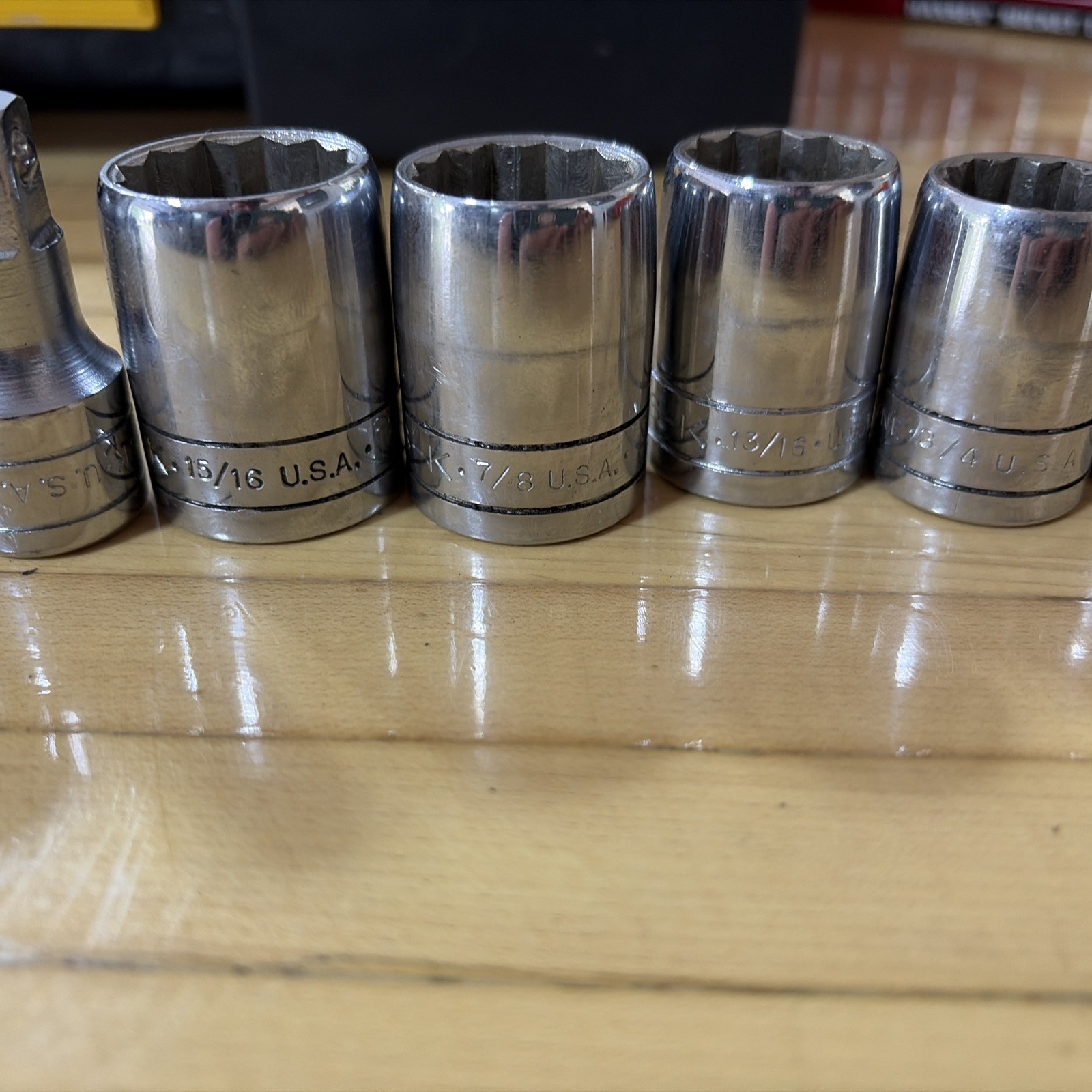 S-K Wayne 1/2″ Drive 12pt SAE – 11 pc Socket Set. 7/16″ – 1- 1/4″ Made in USA