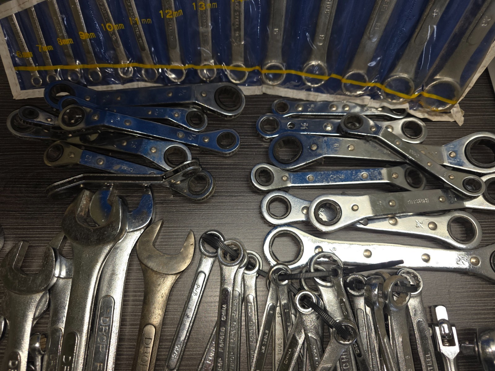 Lot of Misc Sockets, Ratchets, Extensions and Wrench’s – Sets are not complete
