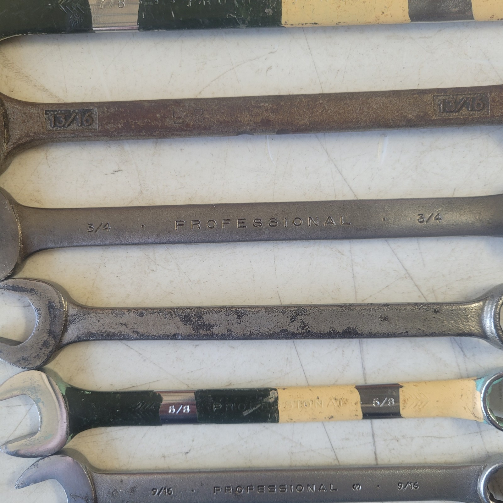 Vtg Proto Combination Wrench Set 11pc 12pt 3/8″-1″ 1212-1232 Professional Tools