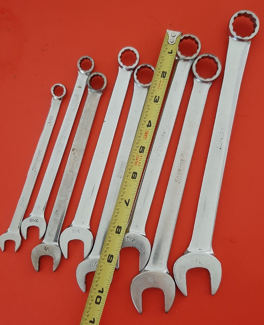 Vintage Snap-on Tools USA 7pc SAE Combination Wrench Set 3/8″ – 3/4″ OEX 601