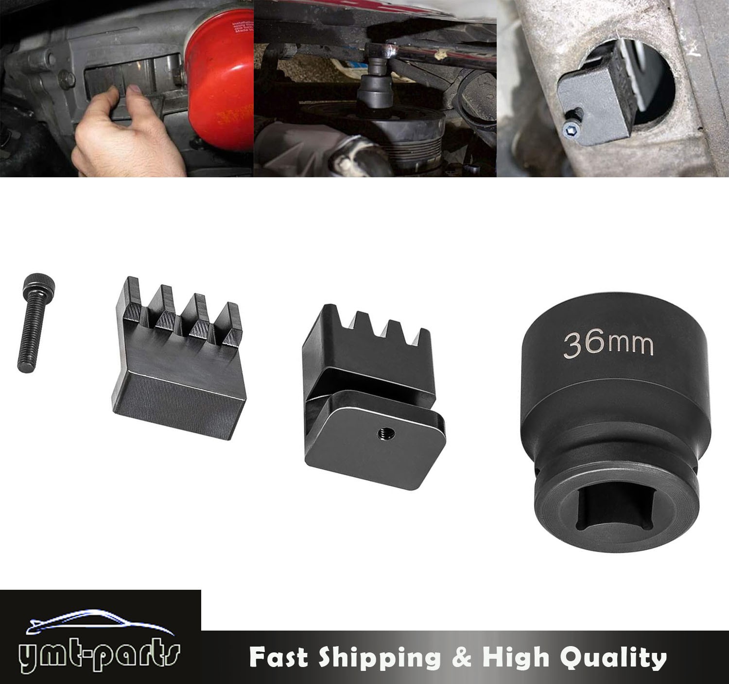 22100 Flywheel Locking Tool 36mm 3/4″ Drive Socket Holder Bolt Fit 6.6L Duramax