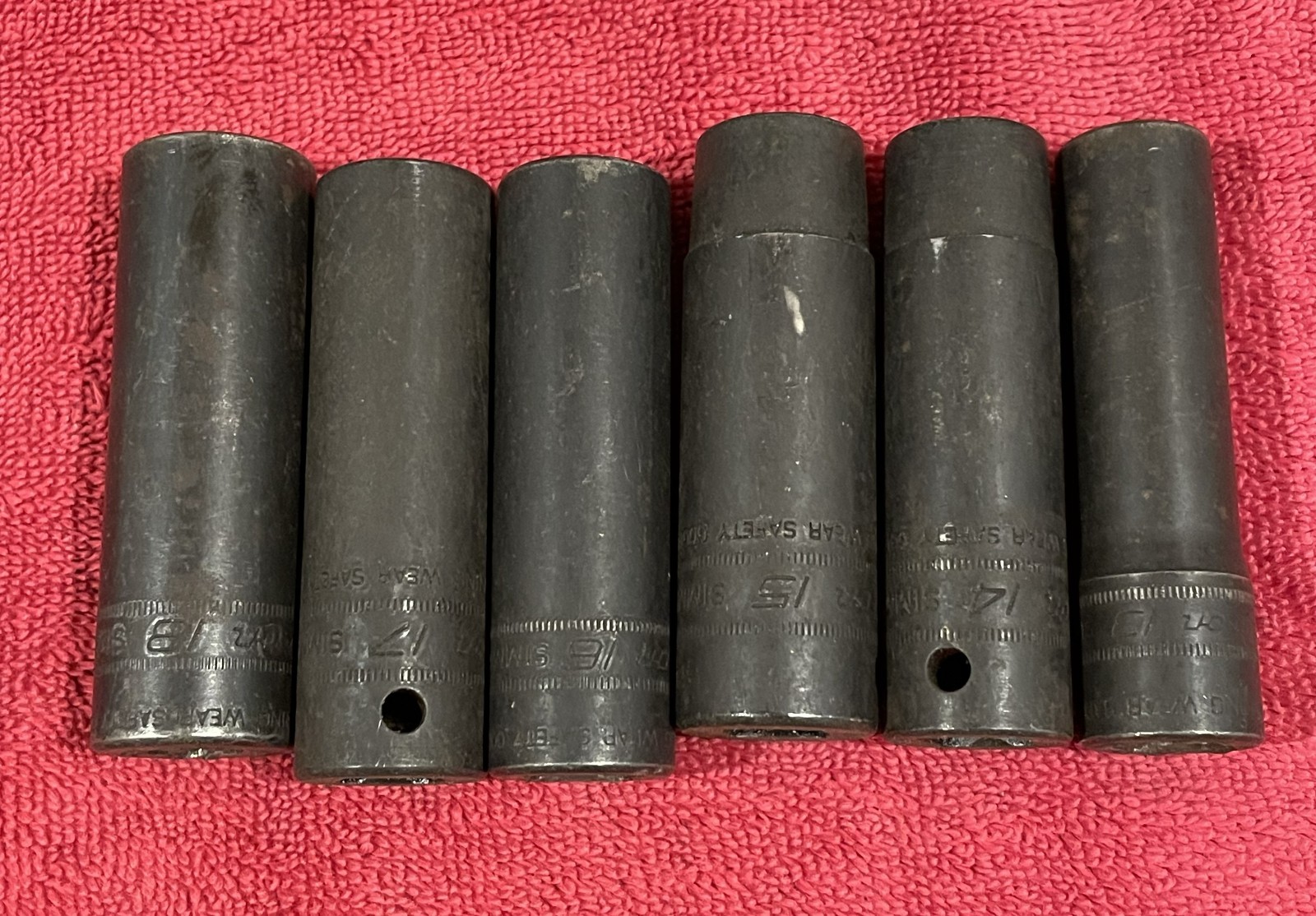SNAP ON TOOLS 13, 14, 15, 16, 17 MM Deep Impact Socket 1/2 Drive