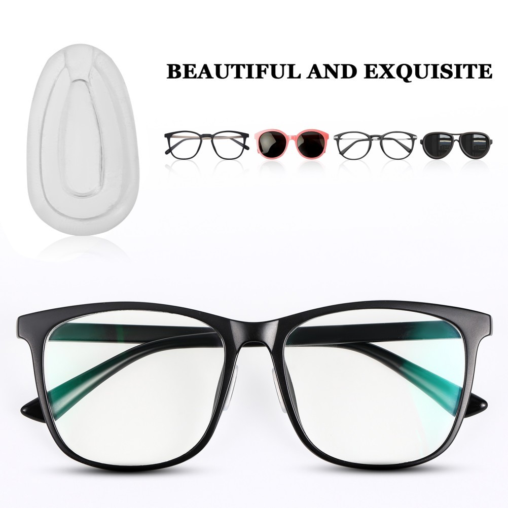 10 Pairs Transparent Silicone Nose Pads For Glasses Eyewear Nose Bridge Support