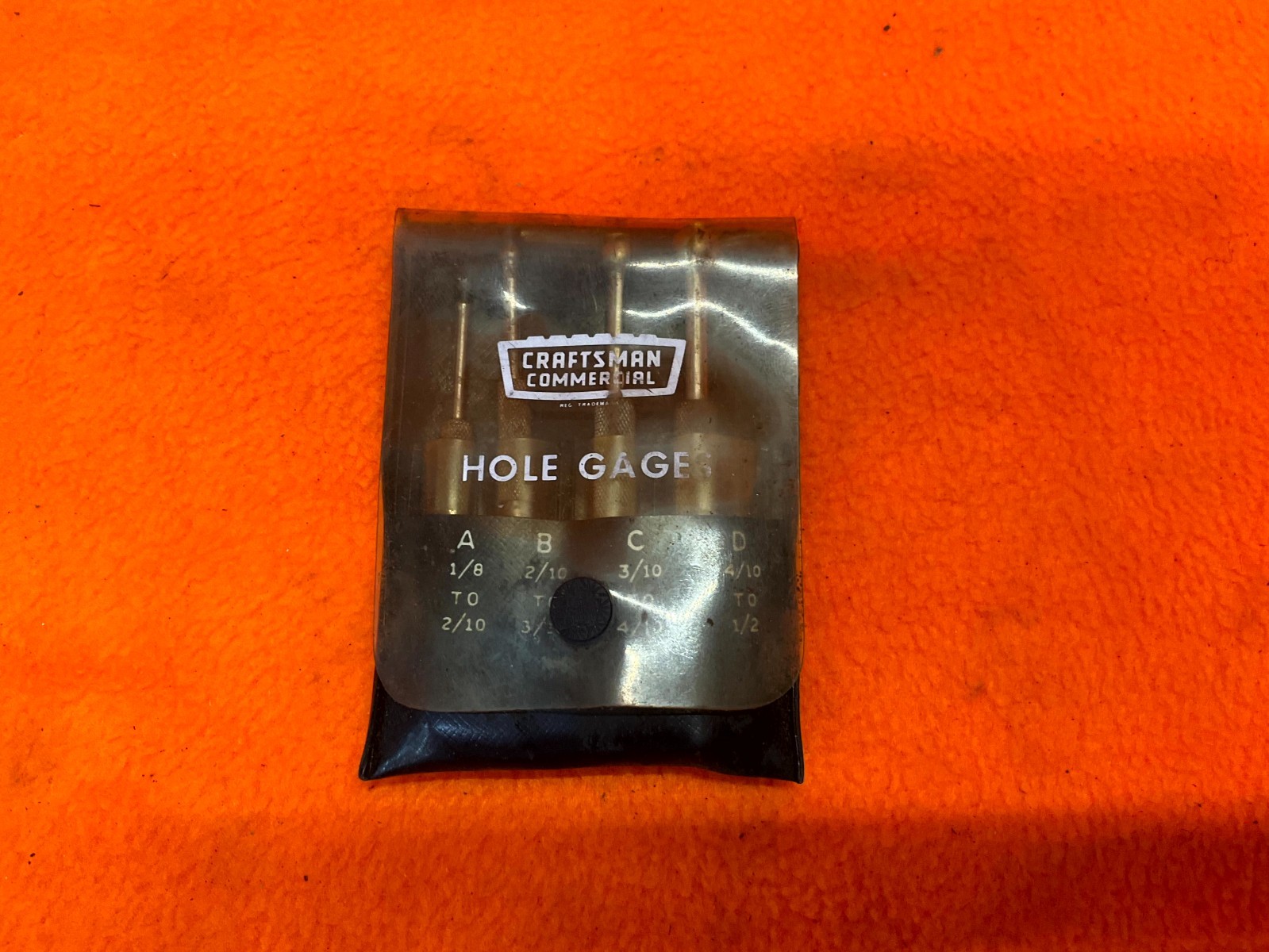 Craftsman Tools 1/2″ 1/8″ 2/10″ 3/10″ 4/10″ Hole Gages Set Of 4 Pcs OEM
