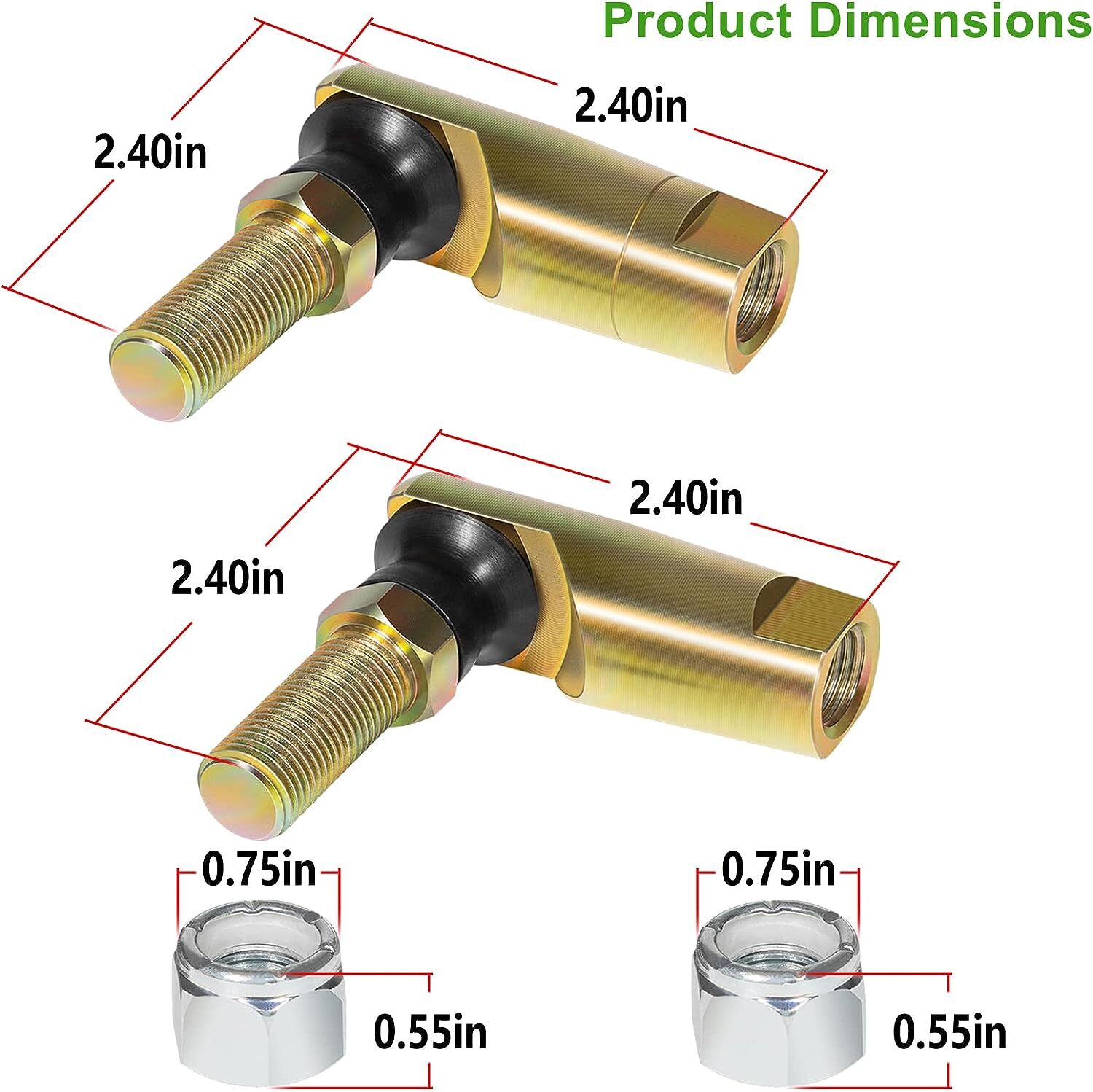 AM133072 Steering Tie Rod Ball Joint Ends Fits for X465 X475 X485 X495 GX325