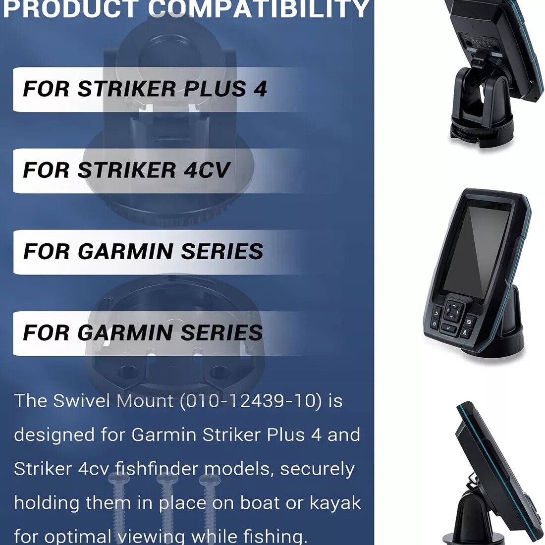 010-12439-10 Tilt/Swivel Mount bracker for Garmin Striker Plus4,Striker Plus 4cv