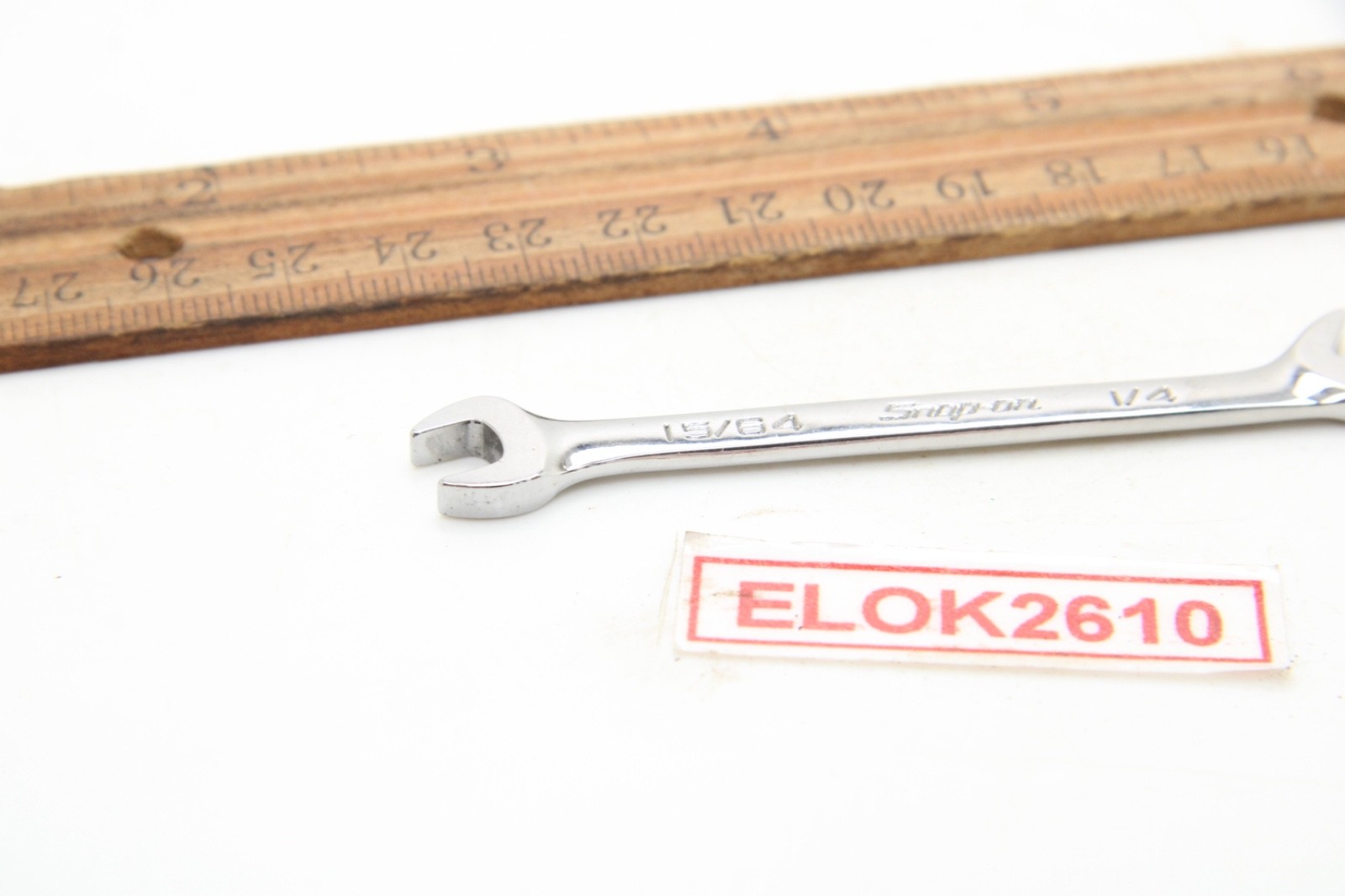 Snap-On DS1516A 15/64″ x 1/4″ SAE Chrome Open End Ignition Wrench USA