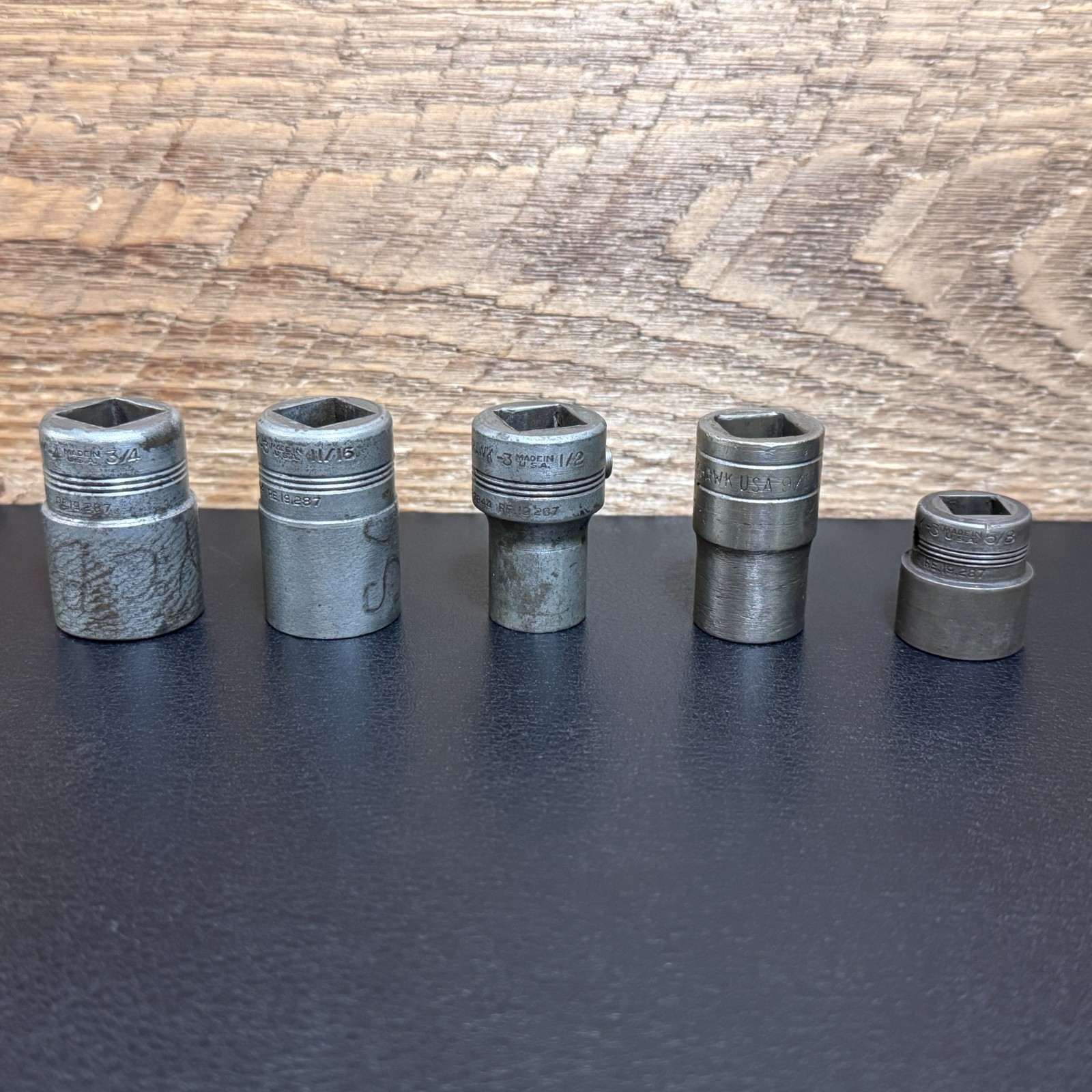 Vintage BLACKHAWK 40124 40122 40116 40118 1/2 Drive 12PT Socket 3/8 DR 30020 USA