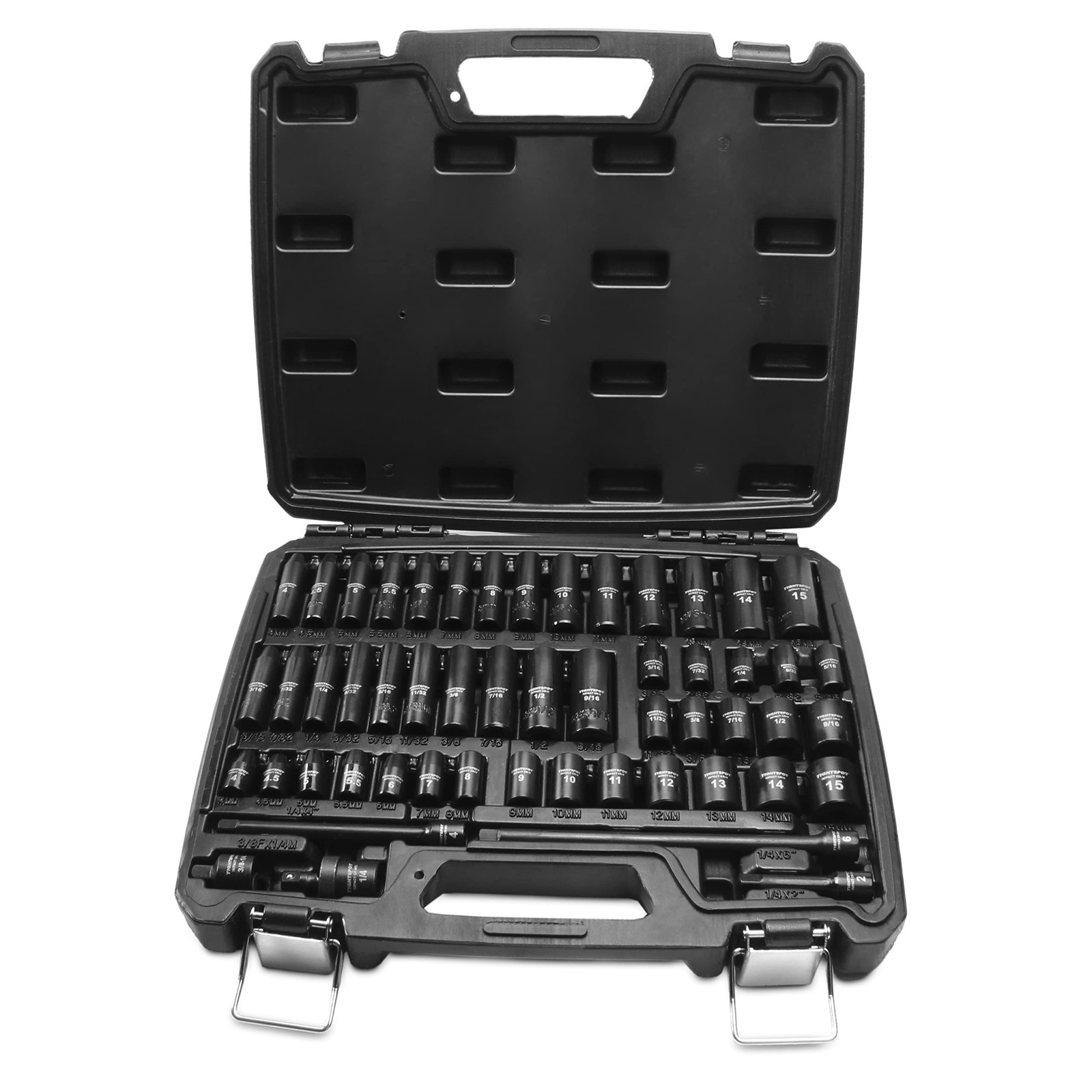 53pc Impact Socket Set 1/4″ Drive – SAE & Metric Standard/Deep, Extensions & Ada