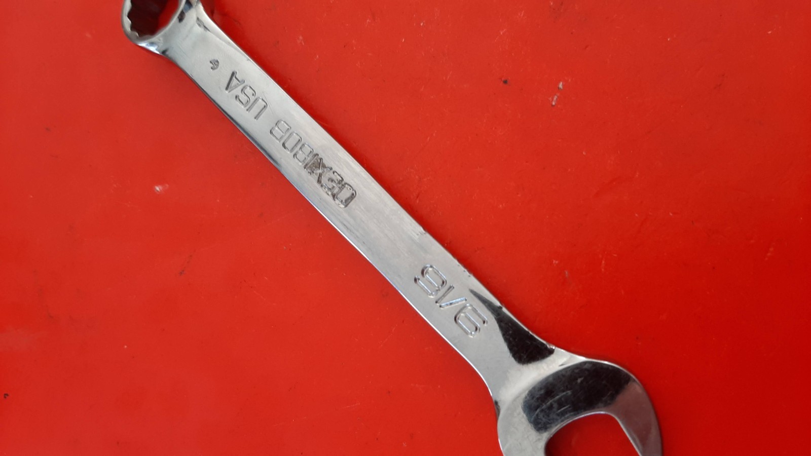 Snap-on Tools OEX180B 9/16″ 12pt Point Short Combination Wrench USA ENGRAVED