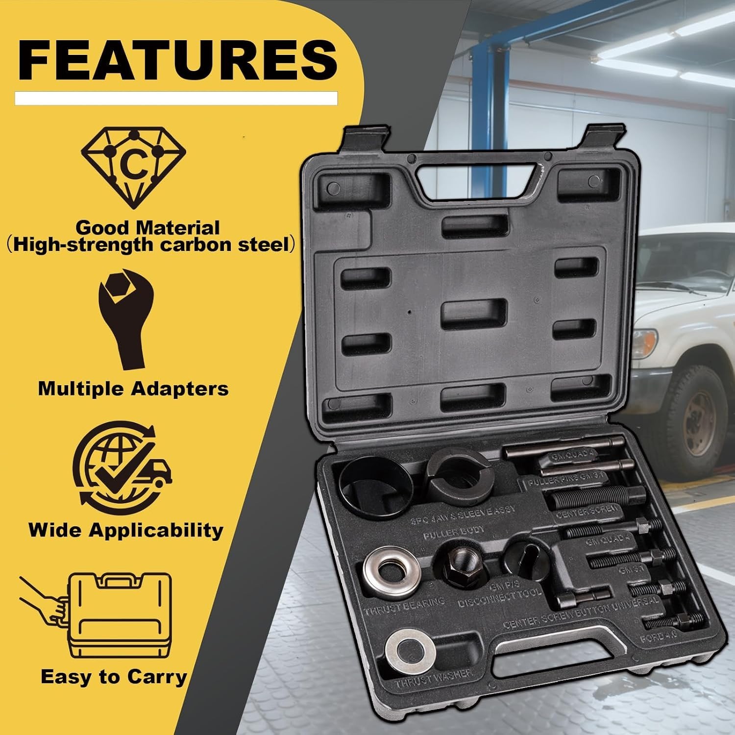 Powerbuilt Power Steering and Alternator Pulley Remove and Install Tool Set,