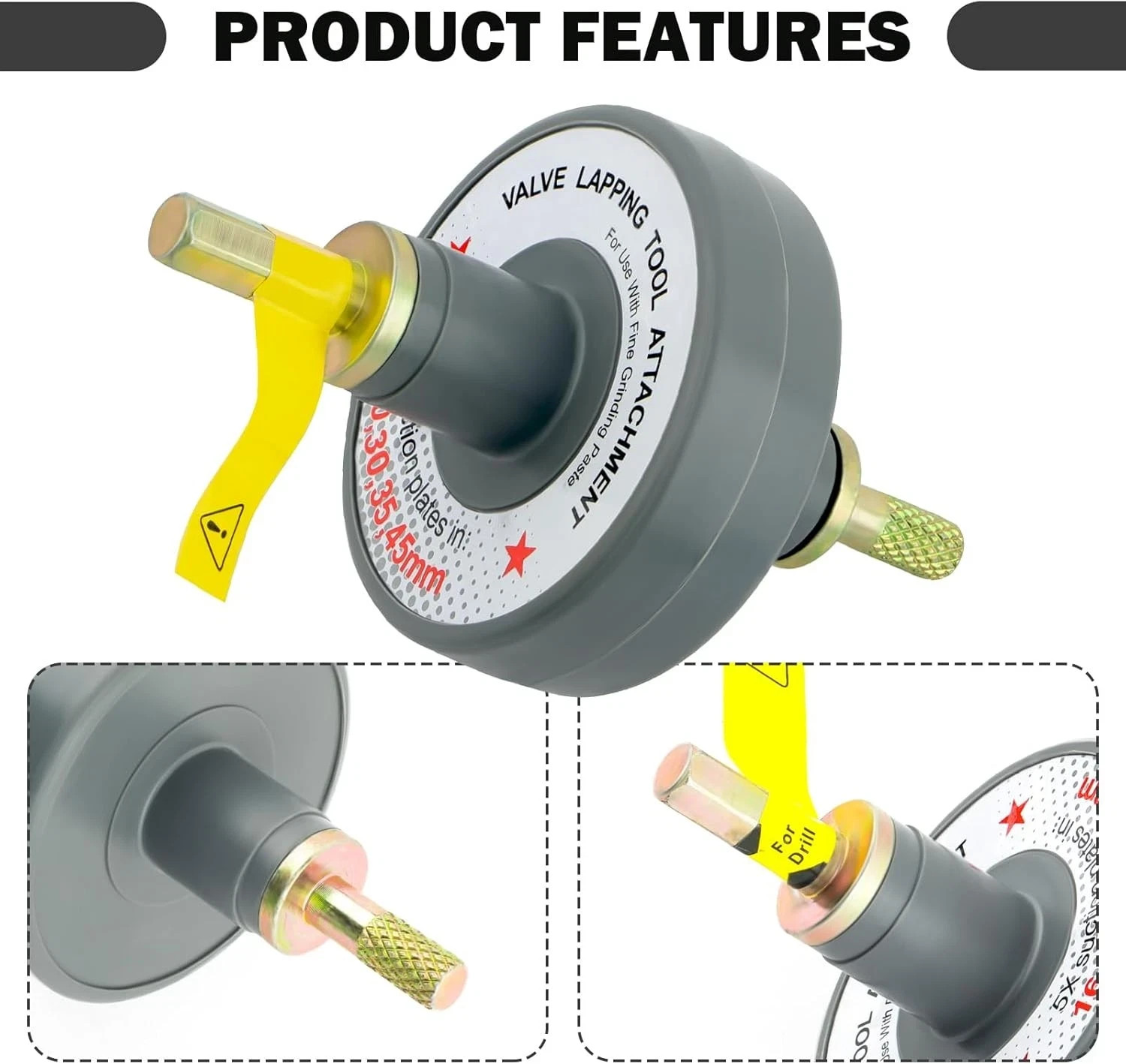 Valve Lapping Tool Kit with 5 Suction Cup Adapters,Durable Kit…