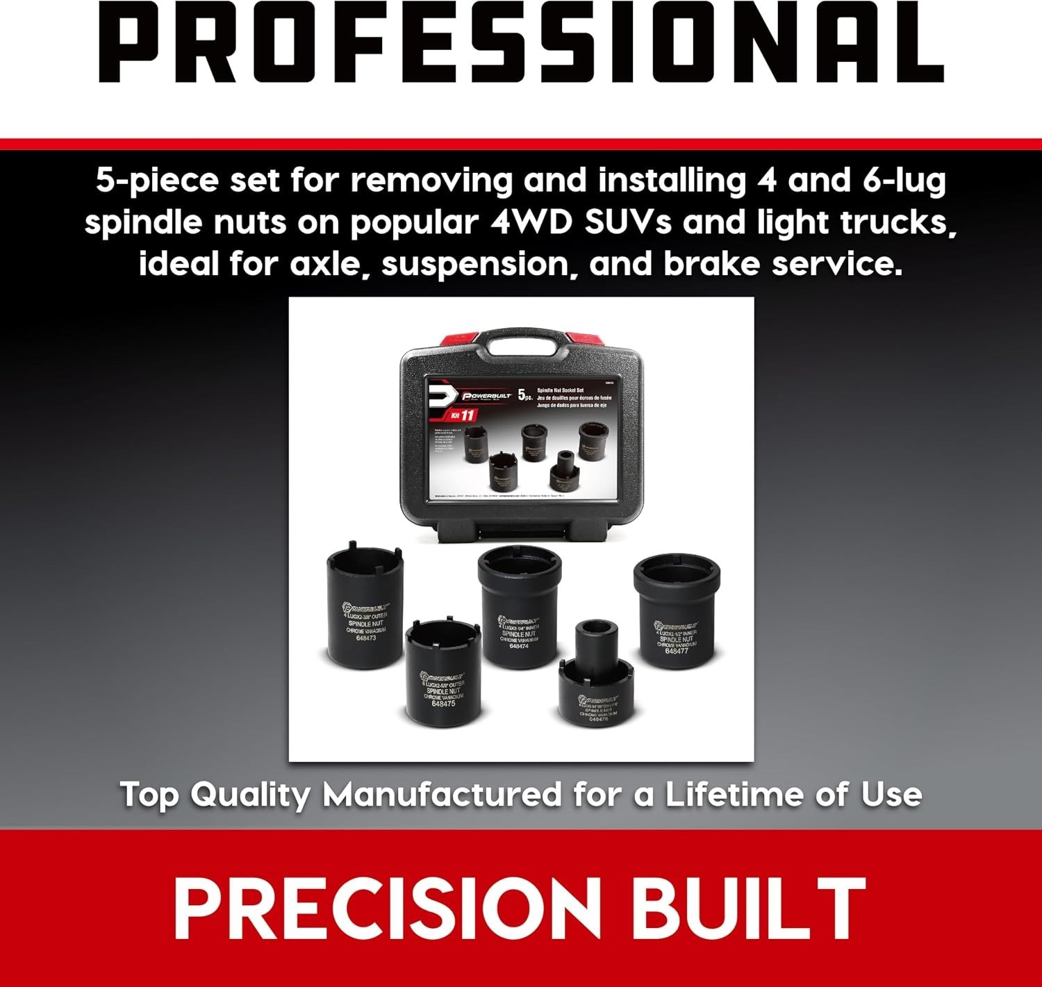 Complete Spindle Nut Socket Solution