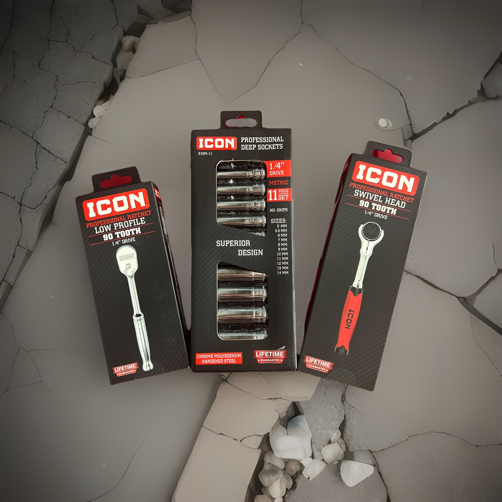 ICON PROFESSIONAL RATCHETS AND SOCKETS METRIC 1/4 NEW⭐️