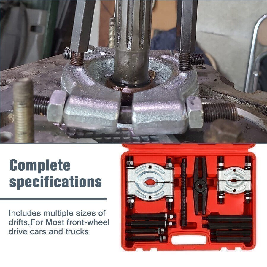 12 IN 1 Wheel Hub Puller Set Bearing Removal Splitter Separator Tool Kit + case