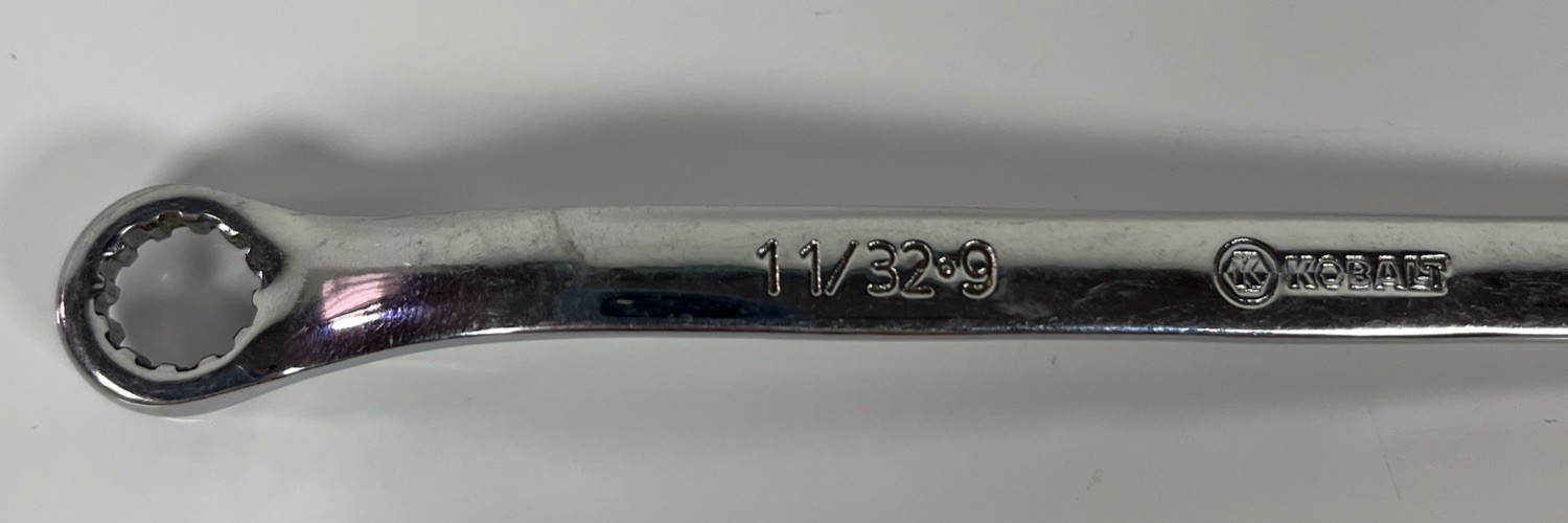 Kobalt Double Box End Wrench Offset 5/16-8 & 11/32-9 Metric & SAE Both Ends