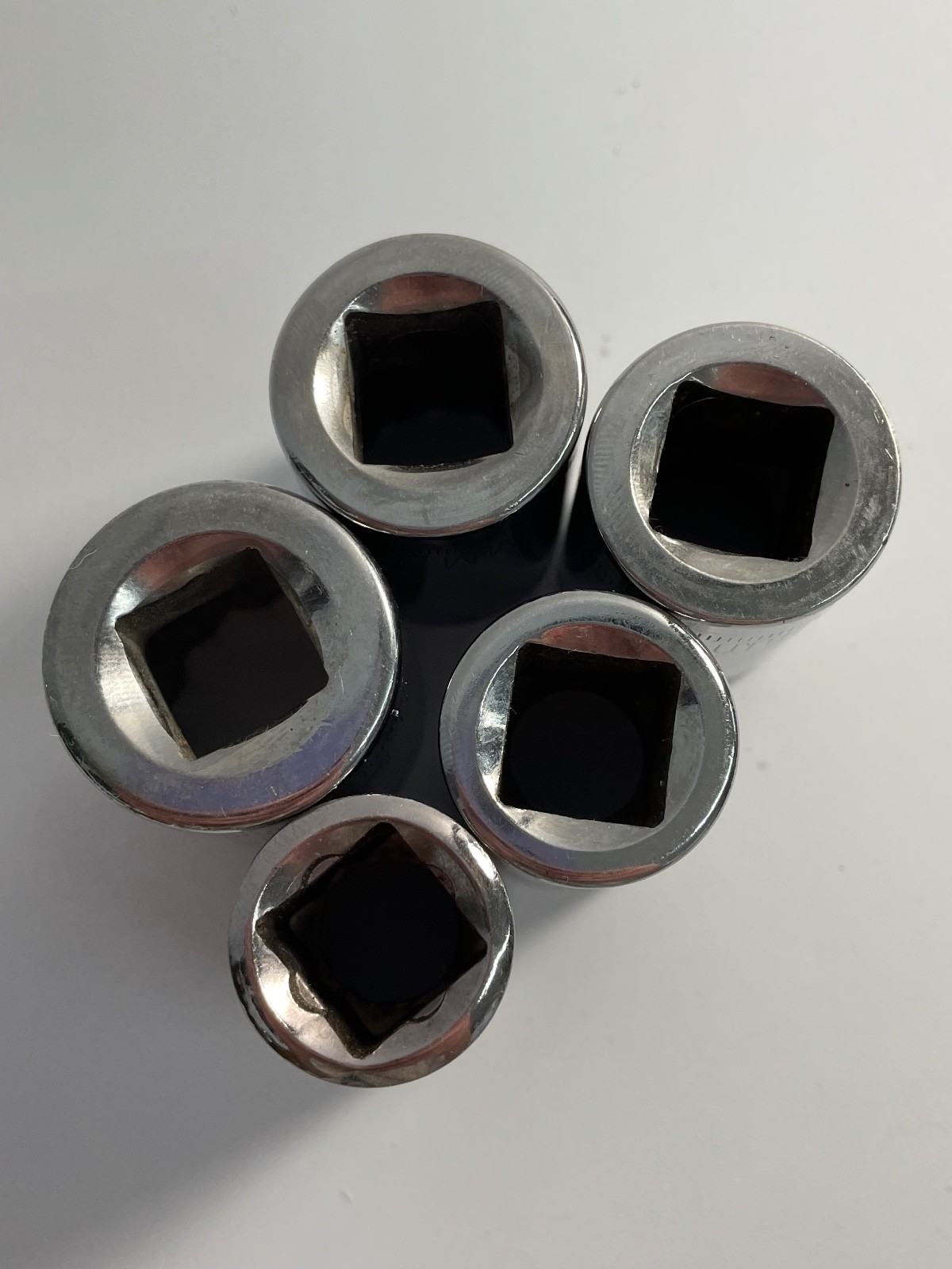Craftsman – Lot Of 5 Metric Sockets, 1/2″ Drive – 21mm, 19mm, 18mm, 17mm, 15mm