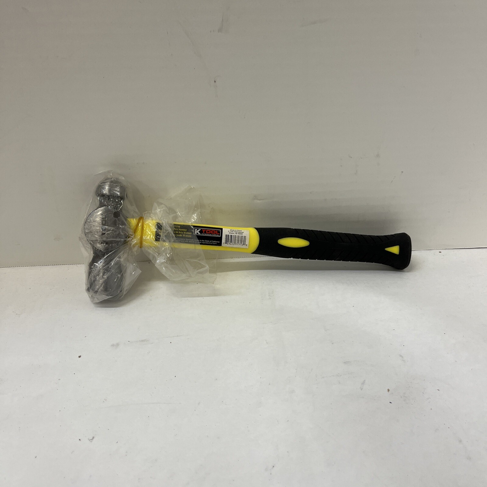 K-Tool (KTI71716) 16 oz. Ball Peen Hammer with Fiberglass Handle