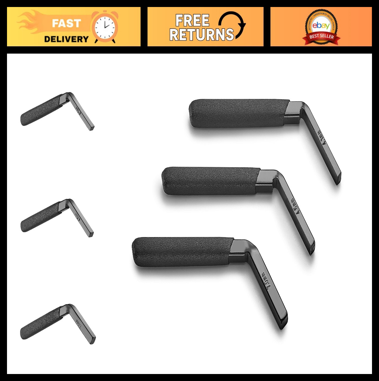 3PCS Engine Brake Adjustment Tool Set, Jake Brake Feeler Gauge 4.6MM 4.1MM 7.0MM