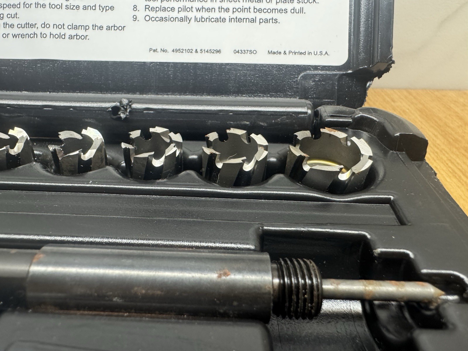 Blue-Point by Snap-on Sheet Metal Hole Cutter Kit # GA219B – Hole Cutter & Arbor