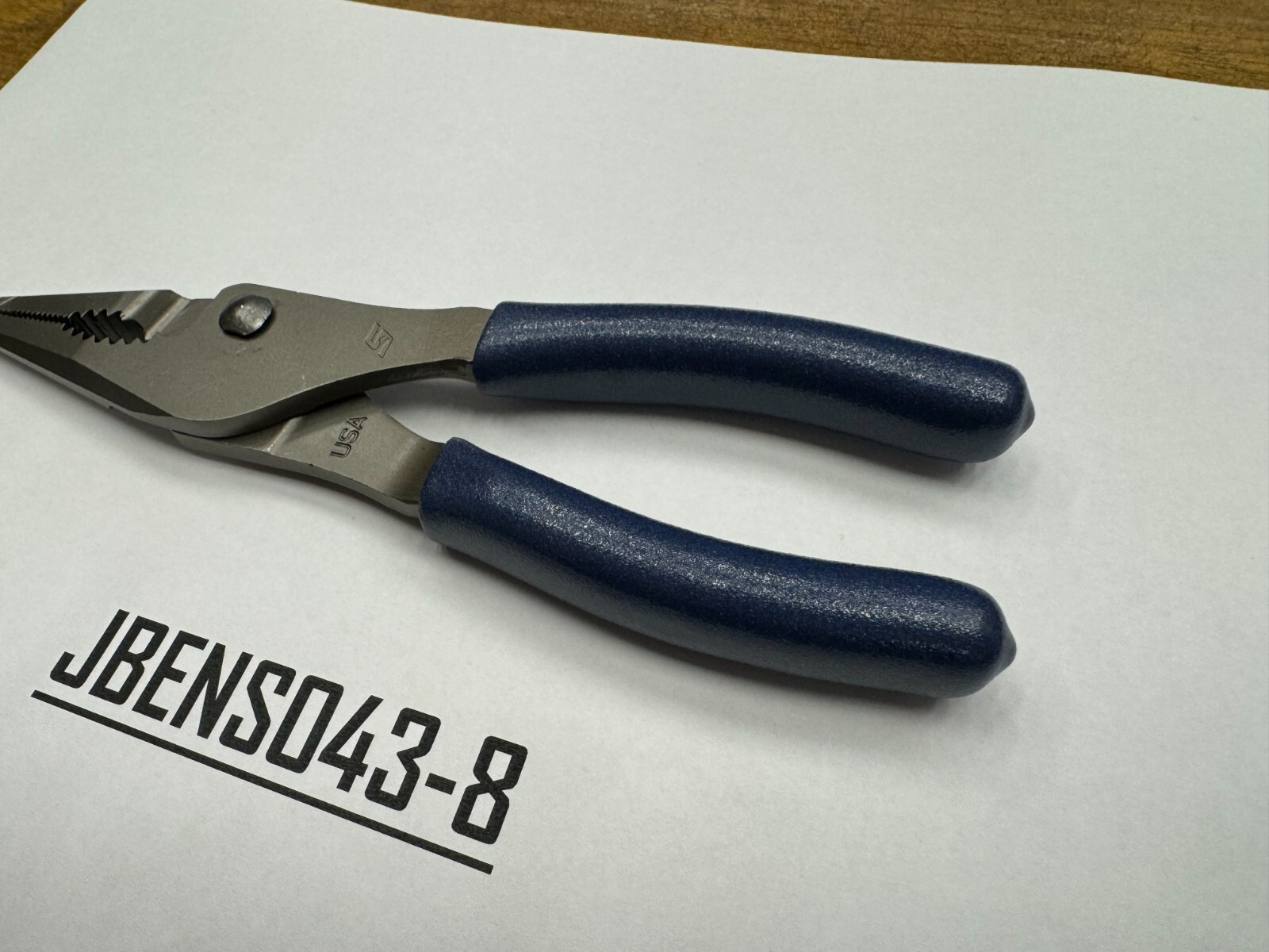 Snap-On Tools NEW POWER BLUE 7″ Soft Grip Long Nose Slip Joint Pliers LN46ACFMB